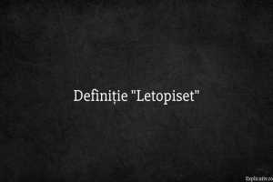 Definiție Letopiset