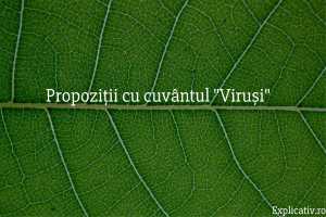 Propoziții cu cuvântul Viruși