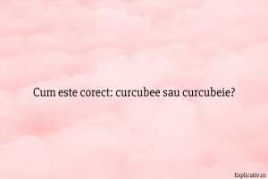 Cum este corect curcubee sau curcubeie (1)