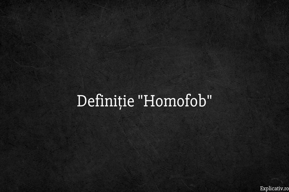 Definiție Homofob
