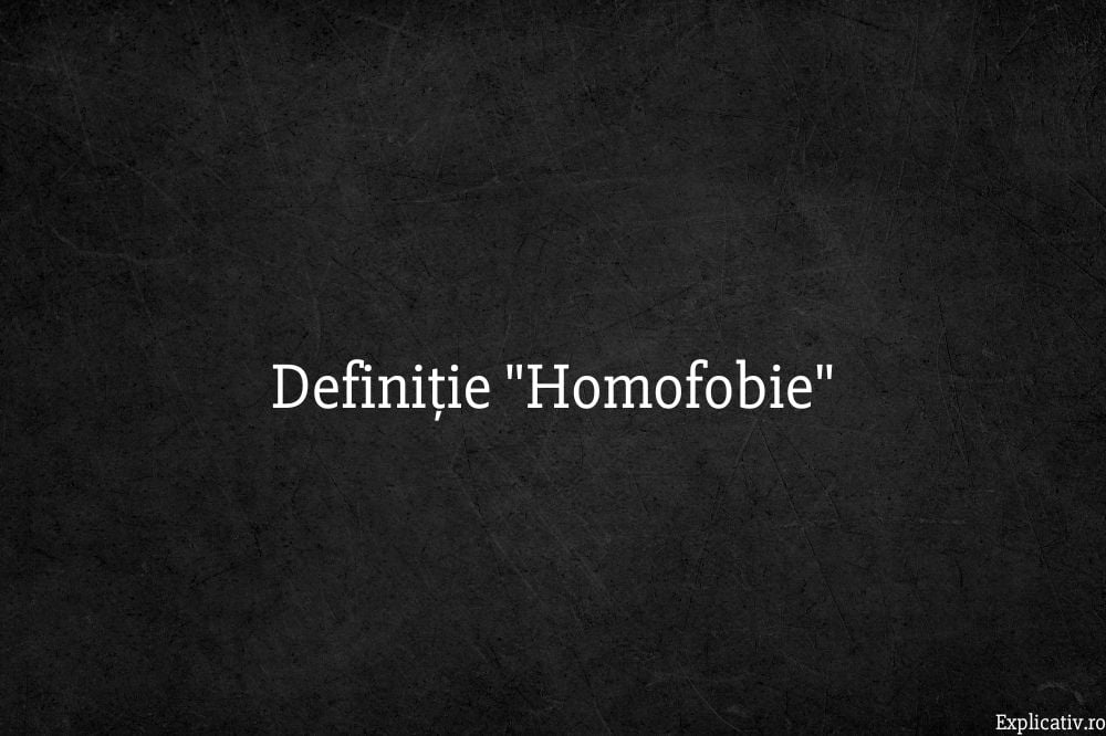 Definiție Homofobie