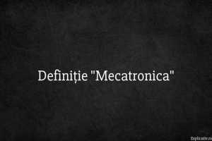 Definiție Mecatronica