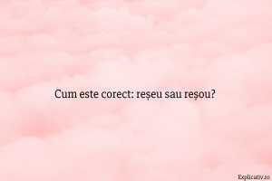 Cum este corect reșeu sau reșou