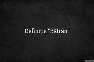 Definiție Bătrân