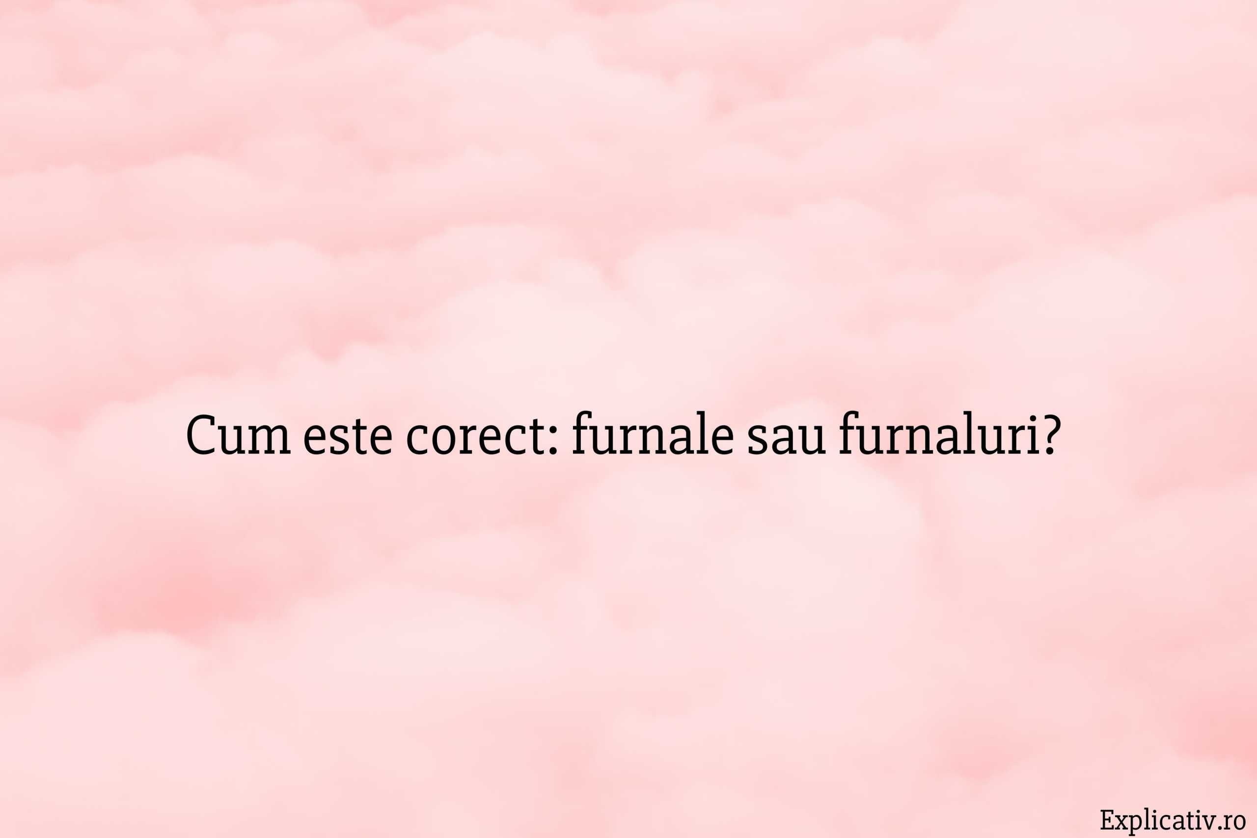 Cum este corect furnale sau furnaluri