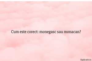 Cum este corect monegasc sau monacan