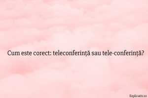 Cum este corect teleconferință sau tele-conferință