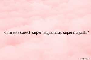 Cum este corect supermagazin sau super magazin