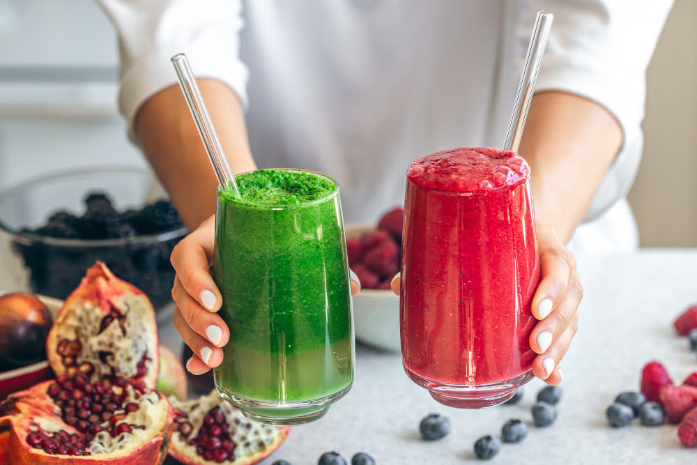 Smoothie cu avocado și spanac