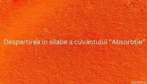 Despartirea in silabe a cuvantului “Absorbție”