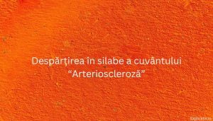 Despărțirea în silabe a cuvântului “Arterioscleroză”