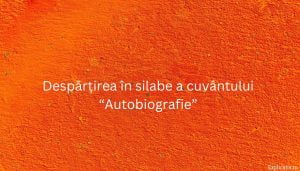 Despărțirea în silabe a cuvântului “Autobiografie”