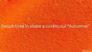 Despărțirea în silabe a cuvântului “Autumnal”