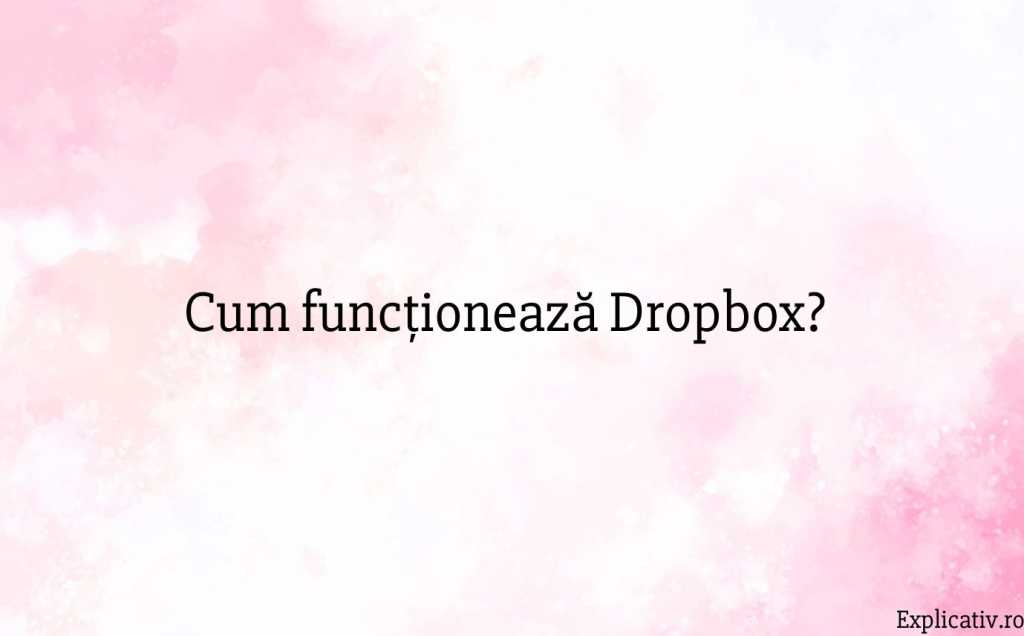 Cum funcționează Dropbox? ️ Explicativ