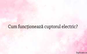 Cum functioneaza cuptorul electric