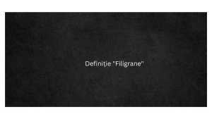 Definiție Filigrane