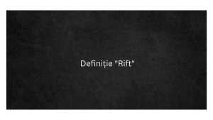 Definiție Rift