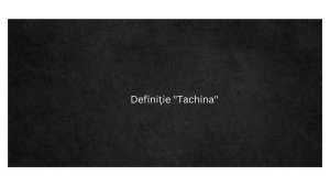Definiție Tachina