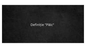 Definiție Pâlc