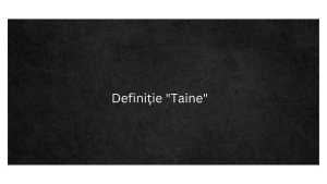 Definiție Taine