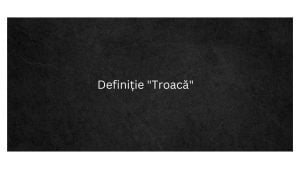 Definiție Troacă