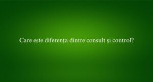 Care este diferența dintre consult și control