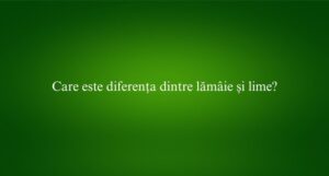 Care este diferența dintre lămâie și lime