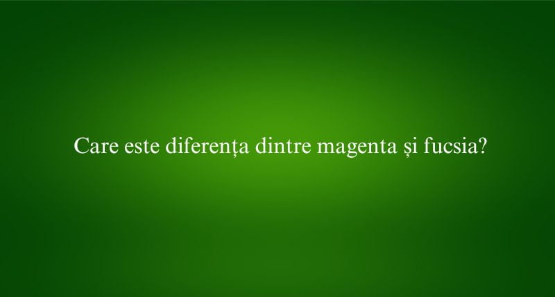 Care este diferența dintre magenta și fucsia