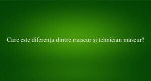 Care este diferența dintre maseur și tehnician maseur