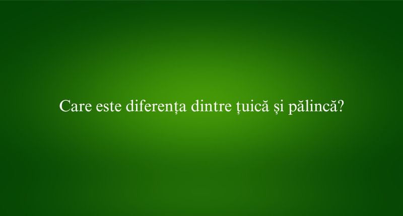 Care este diferența dintre țuică și pălincă