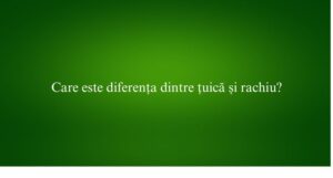 Care este diferența dintre țuică și rachiu