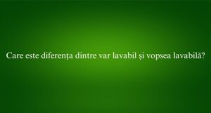 Care este diferența dintre var lavabil și vopsea lavabilă