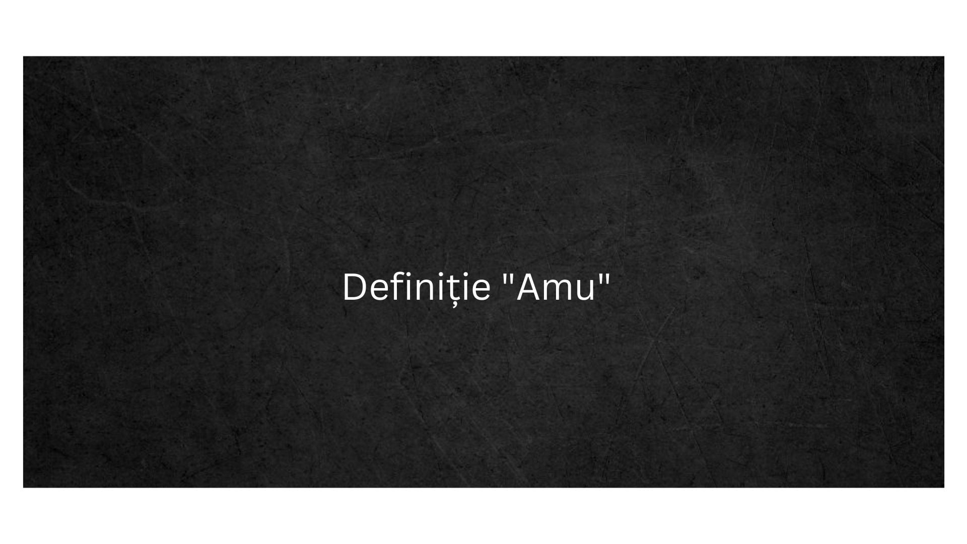 Definiție Amu