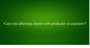 Care este diferența dintre verb predicativ și copulativ