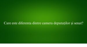 Care este diferenta dintre camera deputaților și senat