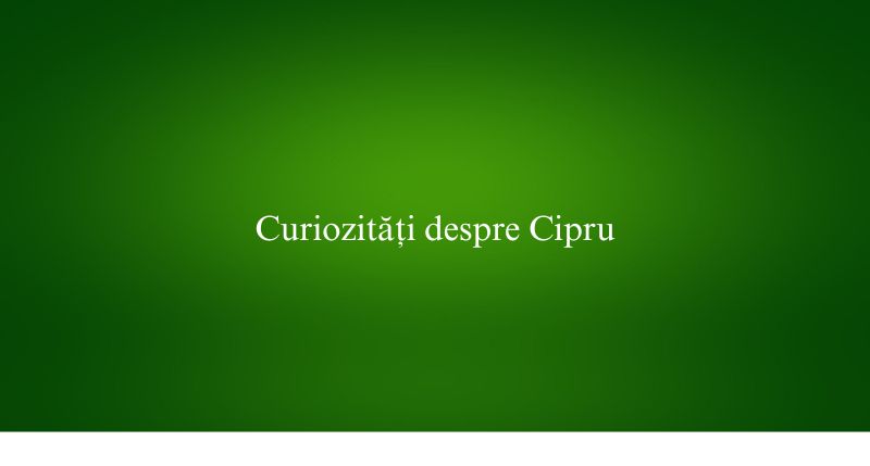Curiozități despre Cipru