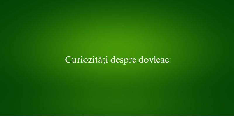 Curiozități despre dovleac