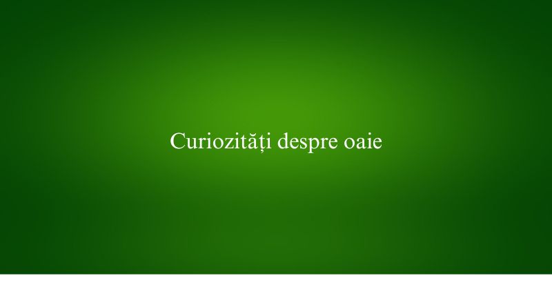 Curiozități despre oaie