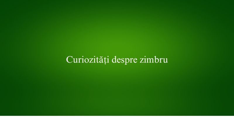 Curiozități despre zimbru