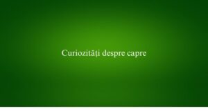 Curiozități despre capre