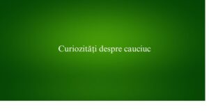 Curiozități despre cauciuc