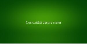 Curiozități despre creier