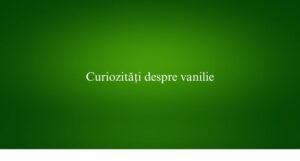 Curiozități despre vanilie