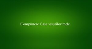 Compunere Casa visurilor mele