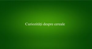 Curiozități despre cereale