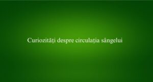 Curiozități despre circulația sângelui