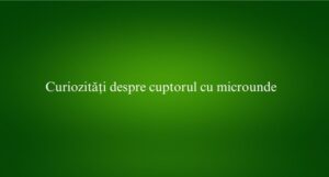 Curiozități despre cuptorul cu microunde