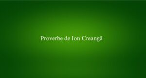 Proverbe de Ion Creangă