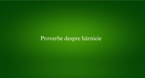 Proverbe despre hărnicie