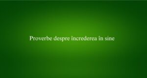 Proverbe despre încrederea în sine
